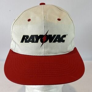 Vintage Rayovac Hat Cap Trucker Snap Back Spell Out 90's Batteries